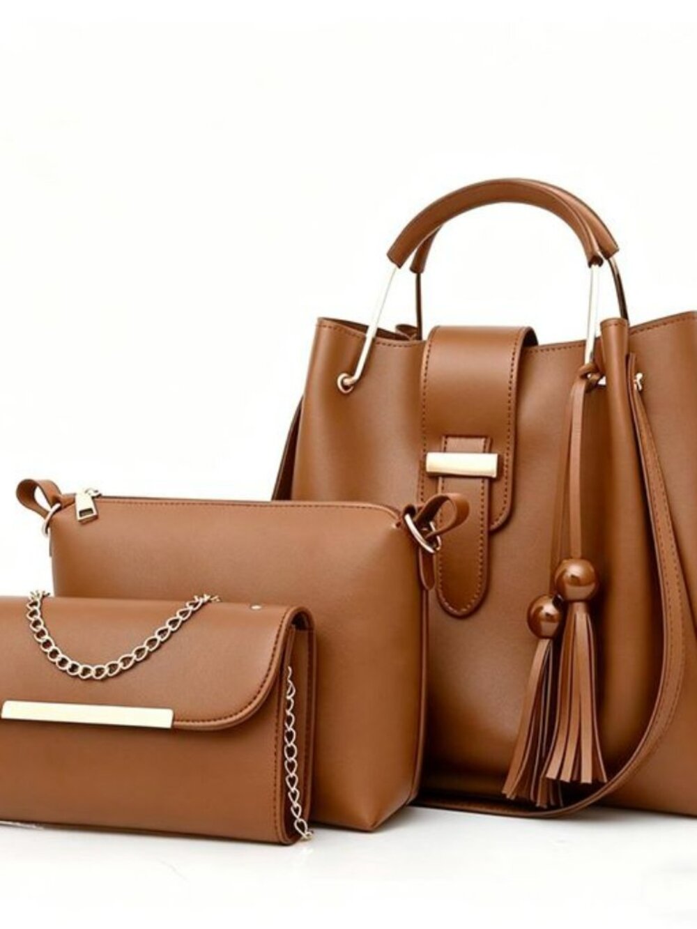 3 Set Handbags Pu Leather Fashion Designer Vintage Shoulder Messenger Bag